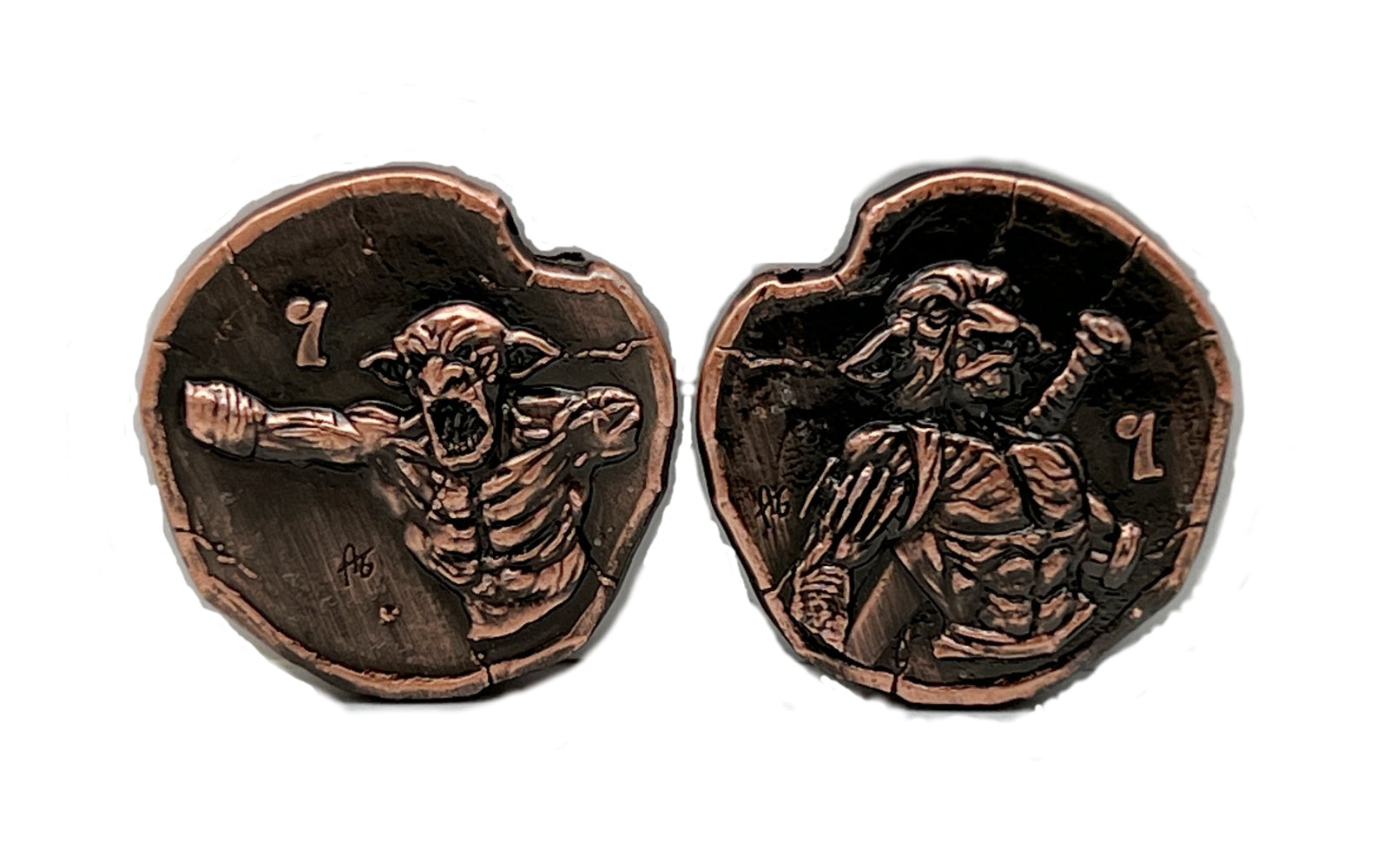 Goblins! D&D Monster Adventure Coins - (Set of 10 Metal Plated Novelty) (Copy)-Tokens-Cryptic Creative-Goblins-Adventure tokens-Cryptic Creative-Tokens-dice coin-dnd coins-rpg coins-LARP Coins