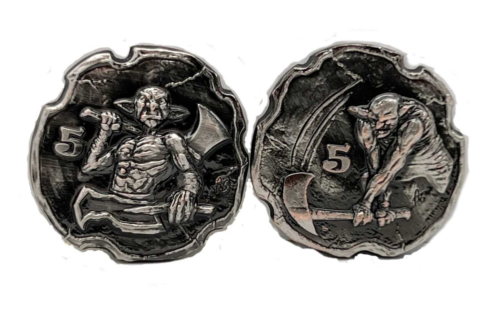 Goblins! D&D Monster Adventure Coins - (Set of 10 Metal Plated Novelty) (Copy)-Tokens-Cryptic Creative-Goblins-Adventure tokens-Cryptic Creative-Tokens-dice coin-dnd coins-rpg coins-LARP Coins