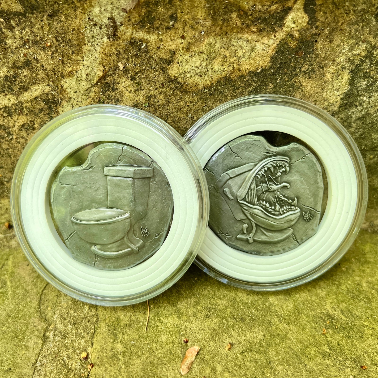 Decision Coin - Mimic, Not a Mimic-Tokens-Cryptic Creative-Mimics - Not a Mimic - Cryptic Creative -Tokens-Adventure Tokens-dnd coins-rpg coins-LARP Coins