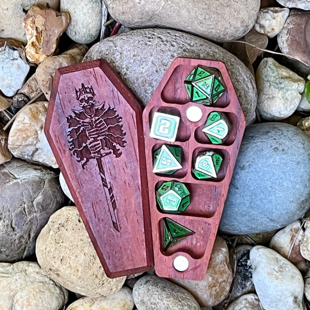 Skeleton King - Mini Dice Crypt-Cryptic Creative-Cryptic Creative- dice crypt - mini dice - dice vault - dice box - dice coffin