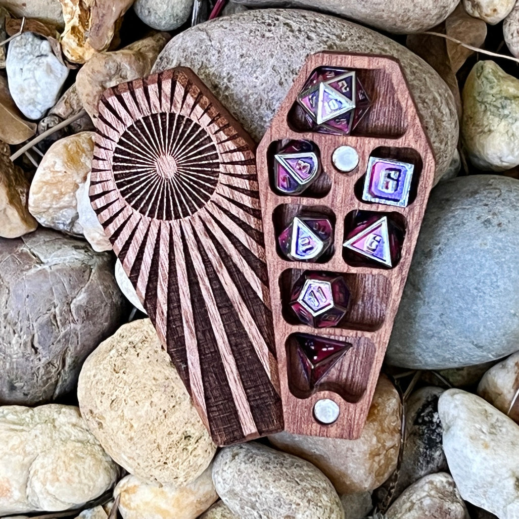Sunburst - Mini Dice Crypt-Cryptic Creative-Cryptic Creative- dice crypt - mini dice - dice vault - dice box - dice coffin