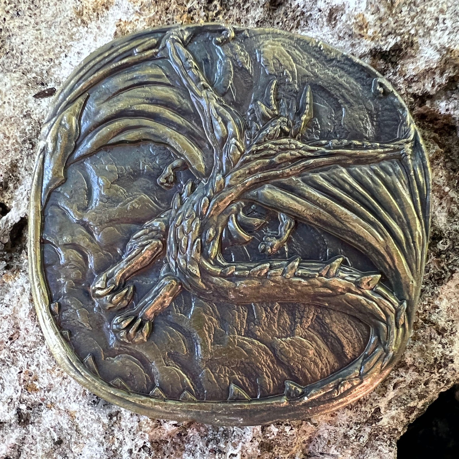 Decision Coin - Dragon-Cryptic Creative-dice coin-dnd coins-rpg coins-LARP Coins-Cryptic Creative