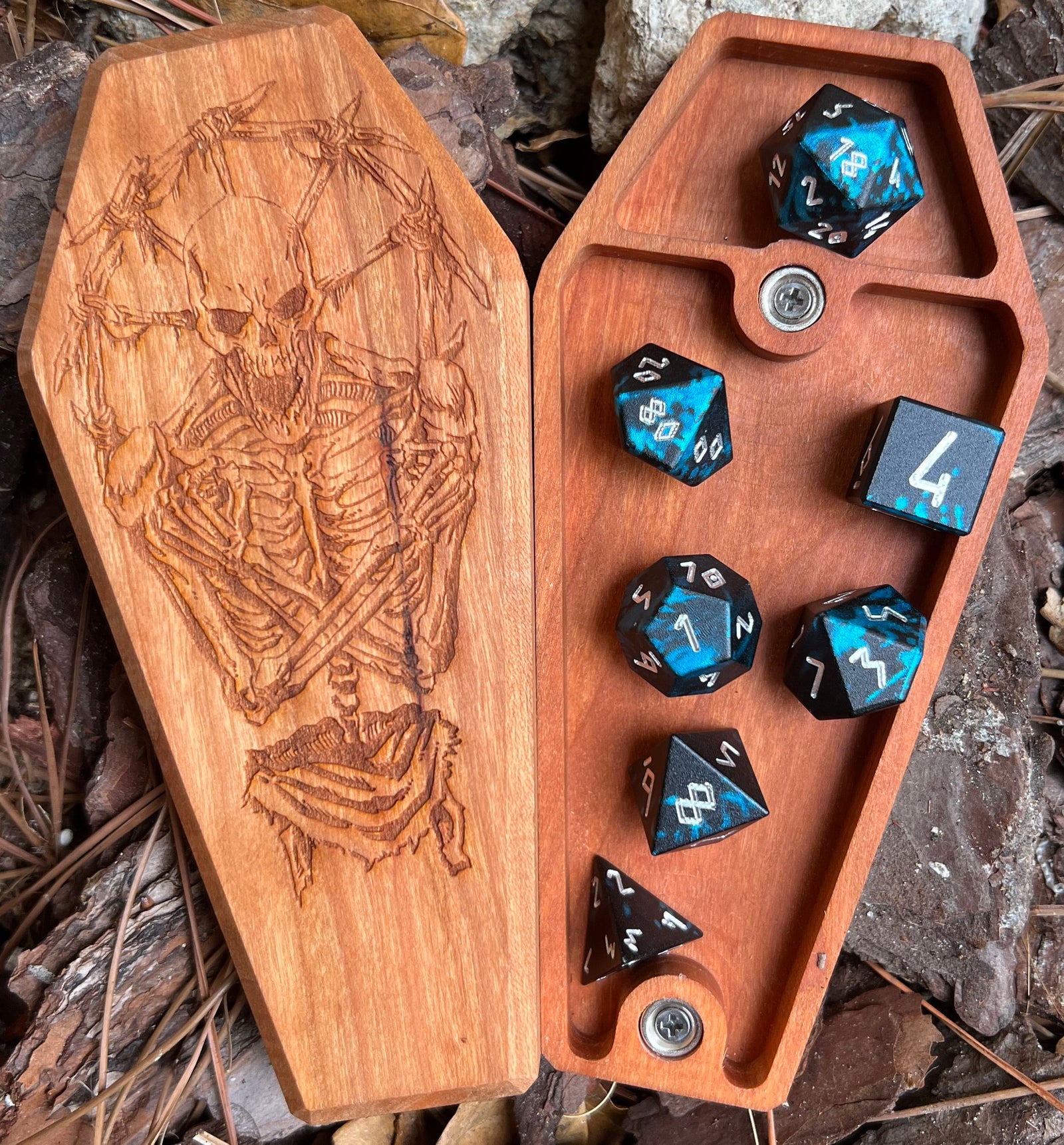 Skeleton Warrior-Dice Crypt-Cryptic Creative-dice casket-dice vault-dice box-dice tray-Cryptic Creative