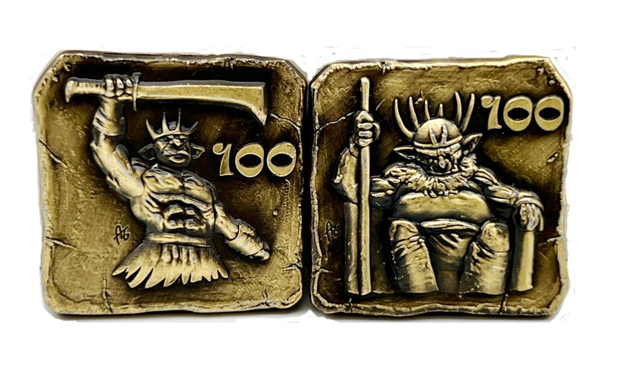 Goblins! D&D Monster Adventure Coins - (Set of 10 Metal Plated Novelty) (Copy)-Tokens-Cryptic Creative-Goblins-Adventure tokens-Cryptic Creative-Tokens-dice coin-dnd coins-rpg coins-LARP Coins
