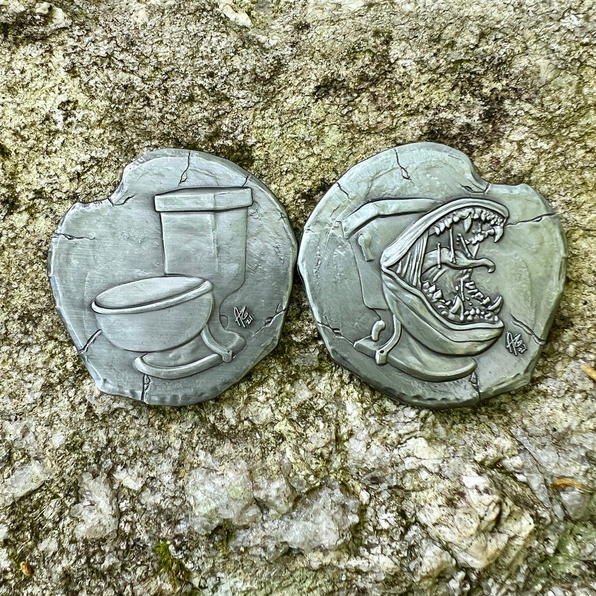 Decision Coin - Mimic, Not a Mimic-Tokens-Cryptic Creative-Mimics - Not a Mimic - Cryptic Creative -Tokens-Adventure Tokens-dnd coins-rpg coins-LARP Coins