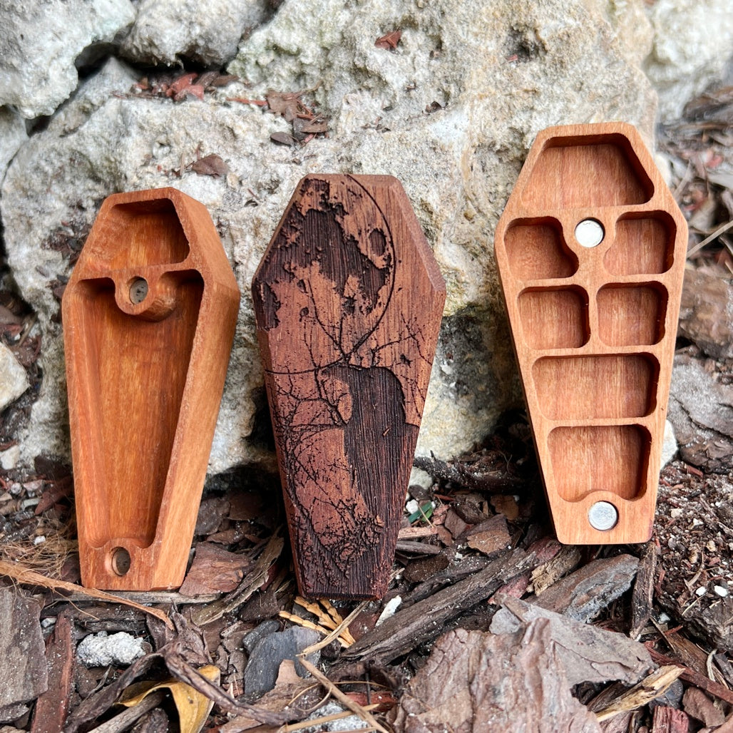 Raven & Moon - Mini Dice Crypt-Cryptic Creative-Cryptic Creative- dice crypt - mini dice - dice vault - dice box - dice coffin