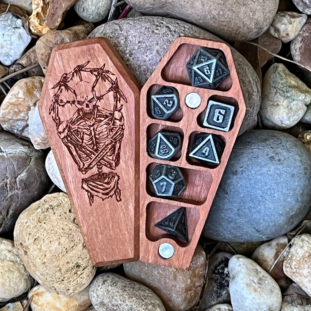 Skeleton - Mini Dice Crypt-Cryptic Creative-Cryptic Creative- dice crypt - mini dice - dice vault - dice box - dice coffin