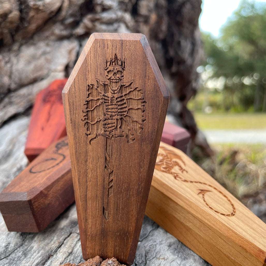 Skeleton King - Mini Dice Crypt-Cryptic Creative-Cryptic Creative- dice crypt - mini dice - dice vault - dice box - dice coffin