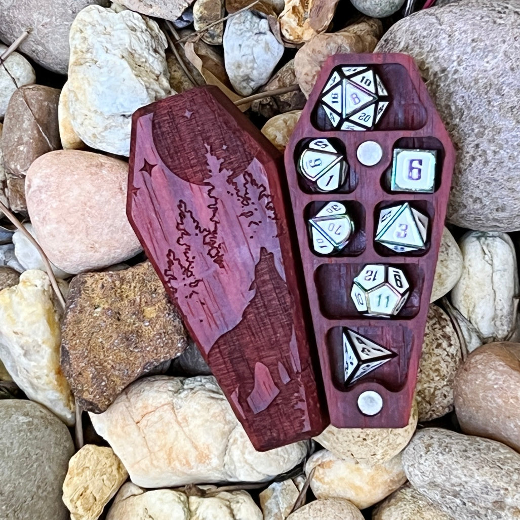 Wolf - Mini Dice Crypt-Cryptic Creative-Cryptic Creative- dice crypt - mini dice - dice vault - dice box - dice coffin