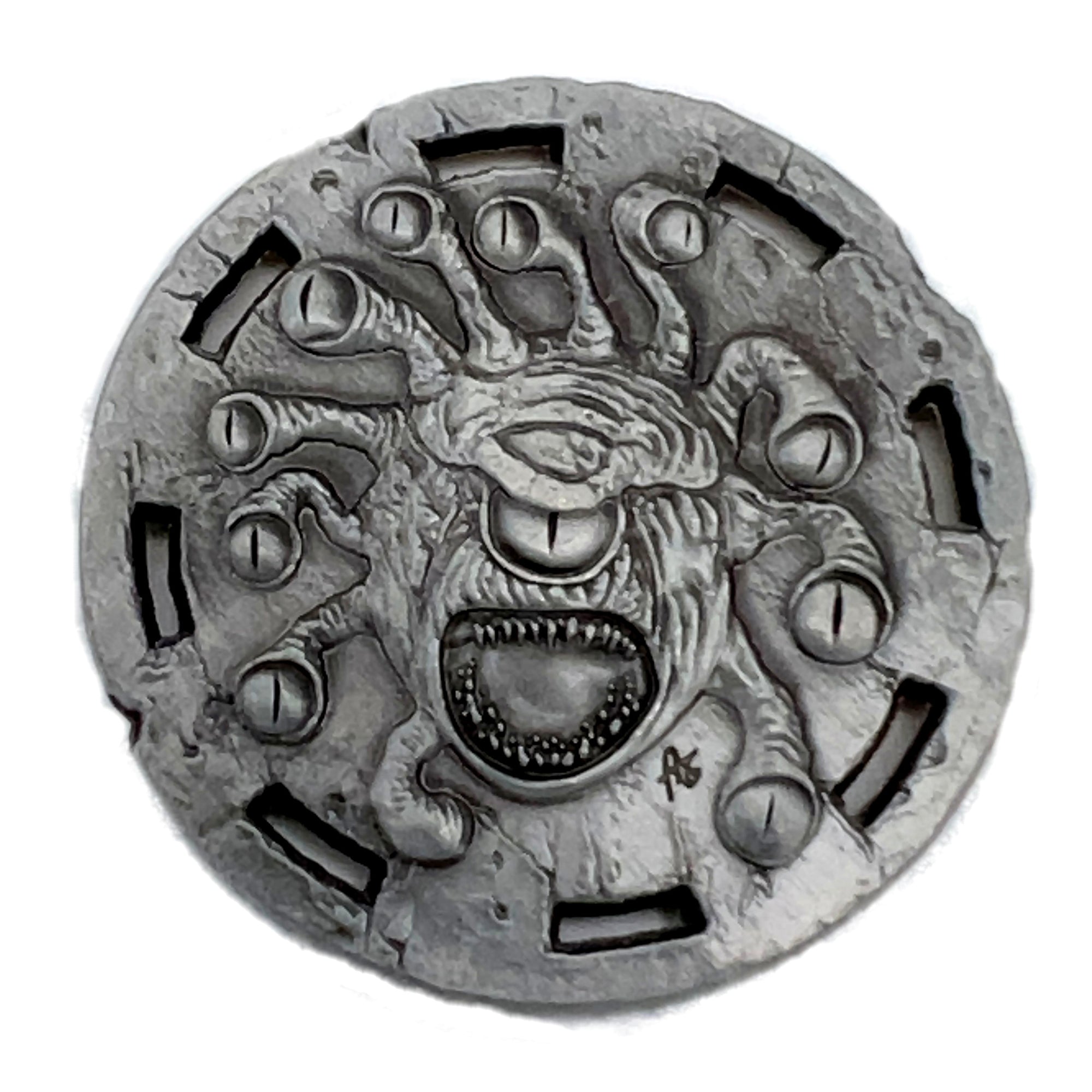 Decision Coin - Eye Tyrant-Cryptic Creative-dice coin-dnd coins-rpg coins-LARP Coins-Cryptic Creative