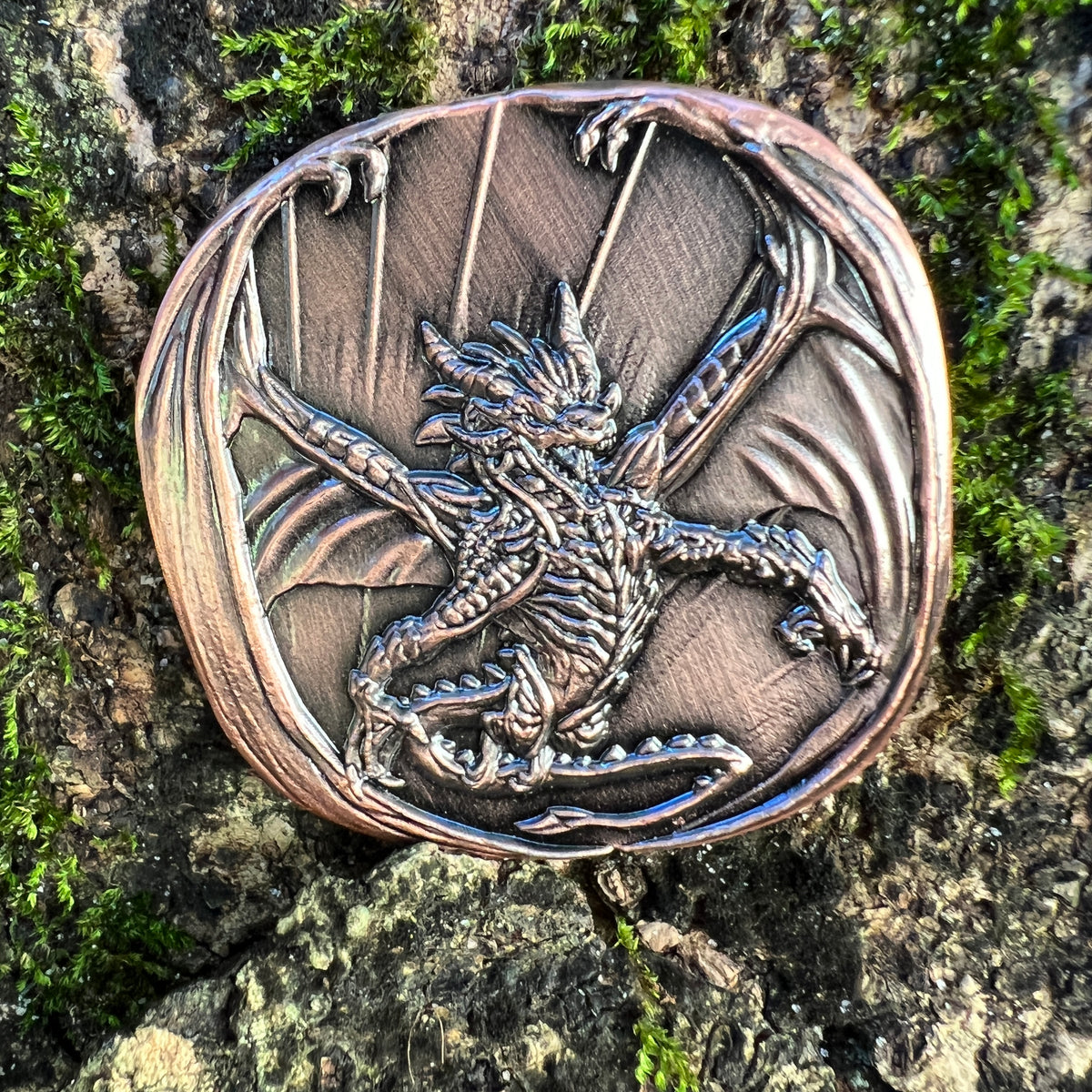 Decision Coin - Dragon-Cryptic Creative-dice coin-dnd coins-rpg coins-LARP Coins-Cryptic Creative