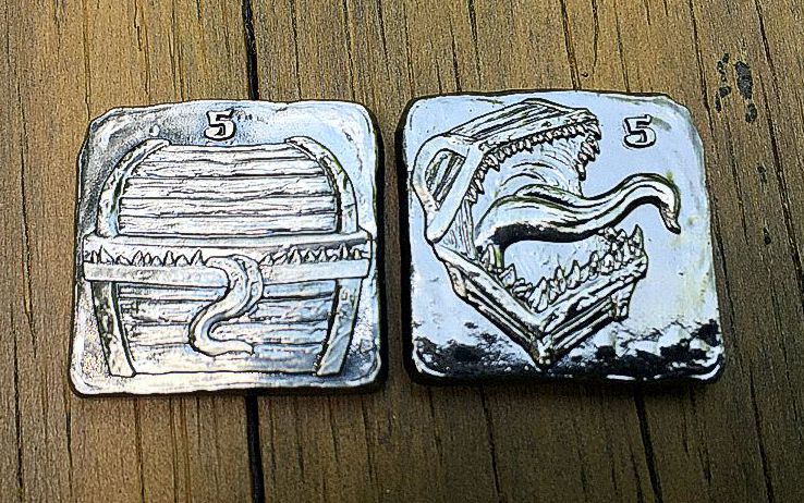 D&D Monster Coins - (Set of 10 Metal Plated Novelty)-Tokens-Cryptic Creative-dice coin-dnd coins-rpg coins-LARP Coins-Cryptic Creative