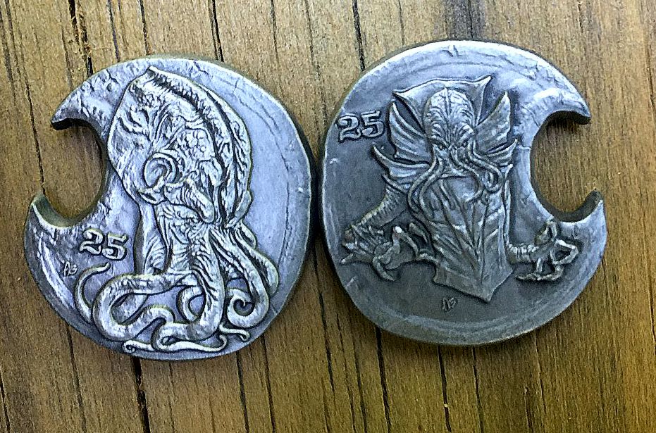 D&D Monster Coins - (Set of 10 Metal Plated Novelty)-Tokens-Cryptic Creative-dice coin-dnd coins-rpg coins-LARP Coins-Cryptic Creative