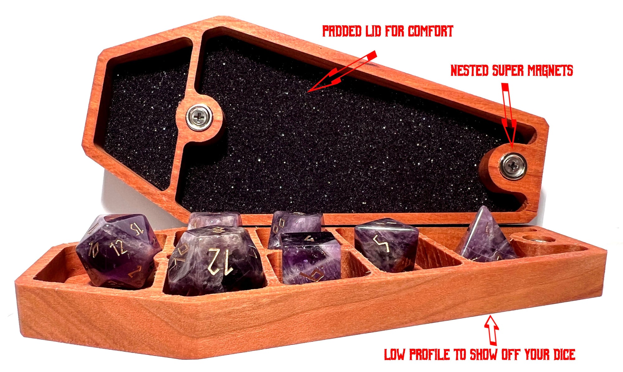 Egyptian Motif-Dice Crypt-Cryptic Creative-dice casket-dice vault-dice box-dice tray-Cryptic Creative