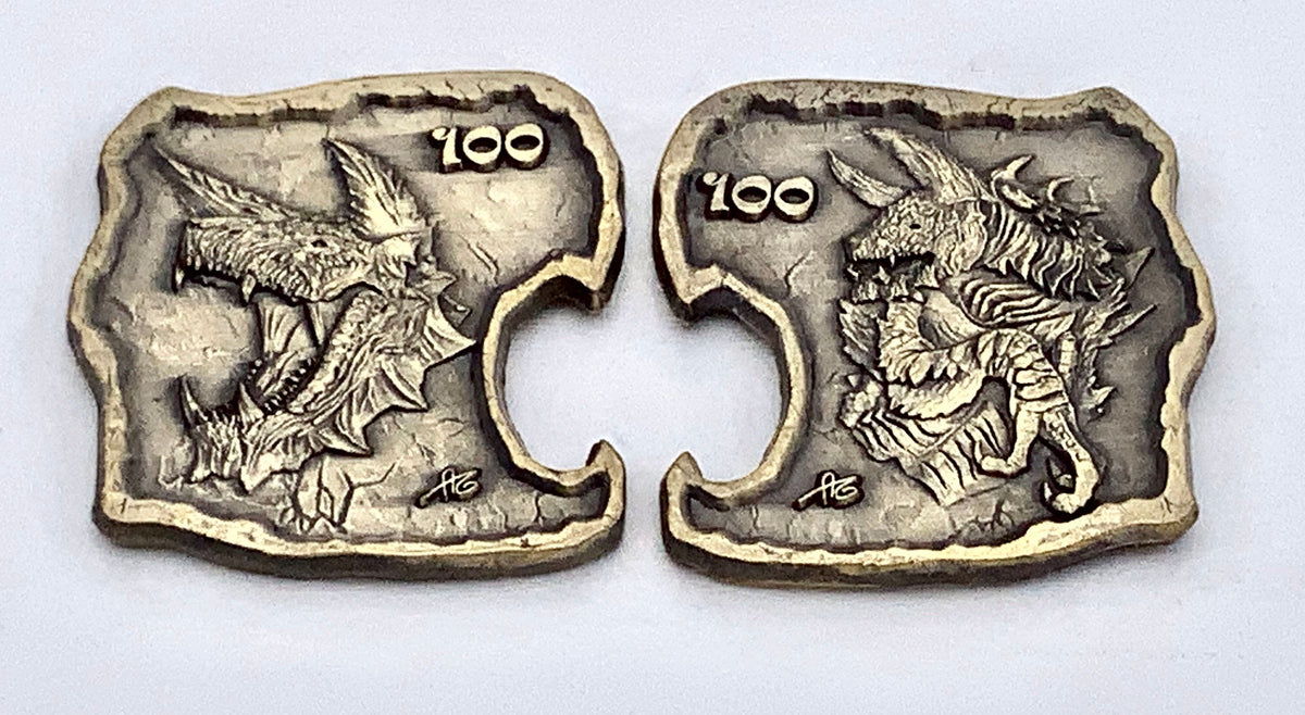 More D&D Monster Coins - (Set of 10 Metal Plated Novelty)-Tokens-Cryptic Creative-dice coin-dnd coins-rpg coins-LARP Coins-Cryptic Creative