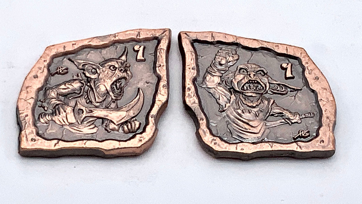 More D&D Monster Coins - (Set of 10 Metal Plated Novelty)-Tokens-Cryptic Creative-dice coin-dnd coins-rpg coins-LARP Coins-Cryptic Creative