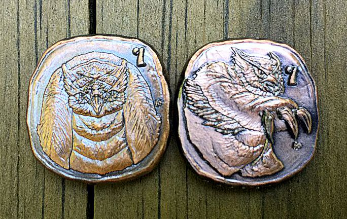 D&D Monster Coins - (Set of 10 Metal Plated Novelty)-Tokens-Cryptic Creative-dice coin-dnd coins-rpg coins-LARP Coins-Cryptic Creative